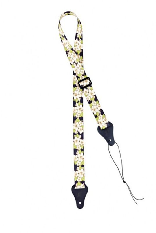 ORTEGA Motif Series OUS-GRFL Ukulele Strap Green Flower