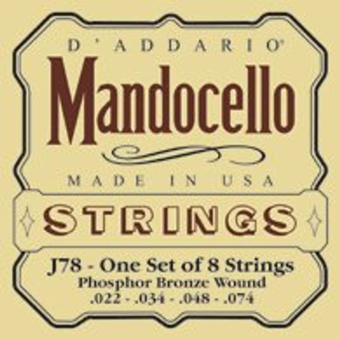 Hovedbilde DADDARIO EJ78 Strengesett Mandocello