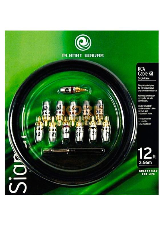 DADDARIO RCA Kit RCA Plugs 3,6 m Cable  12 pk PW-RCASK-12