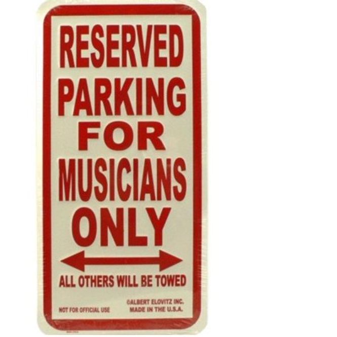 Hovedbilde PARKERINGSSKILT Musicians only